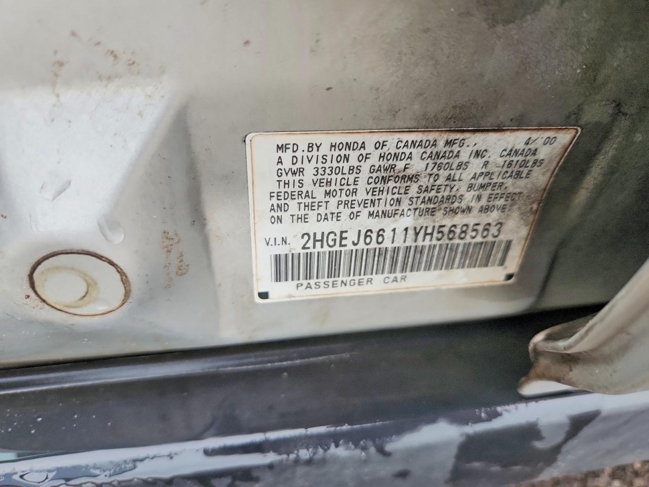 2000 HONDA CIVIC BASE photo 34