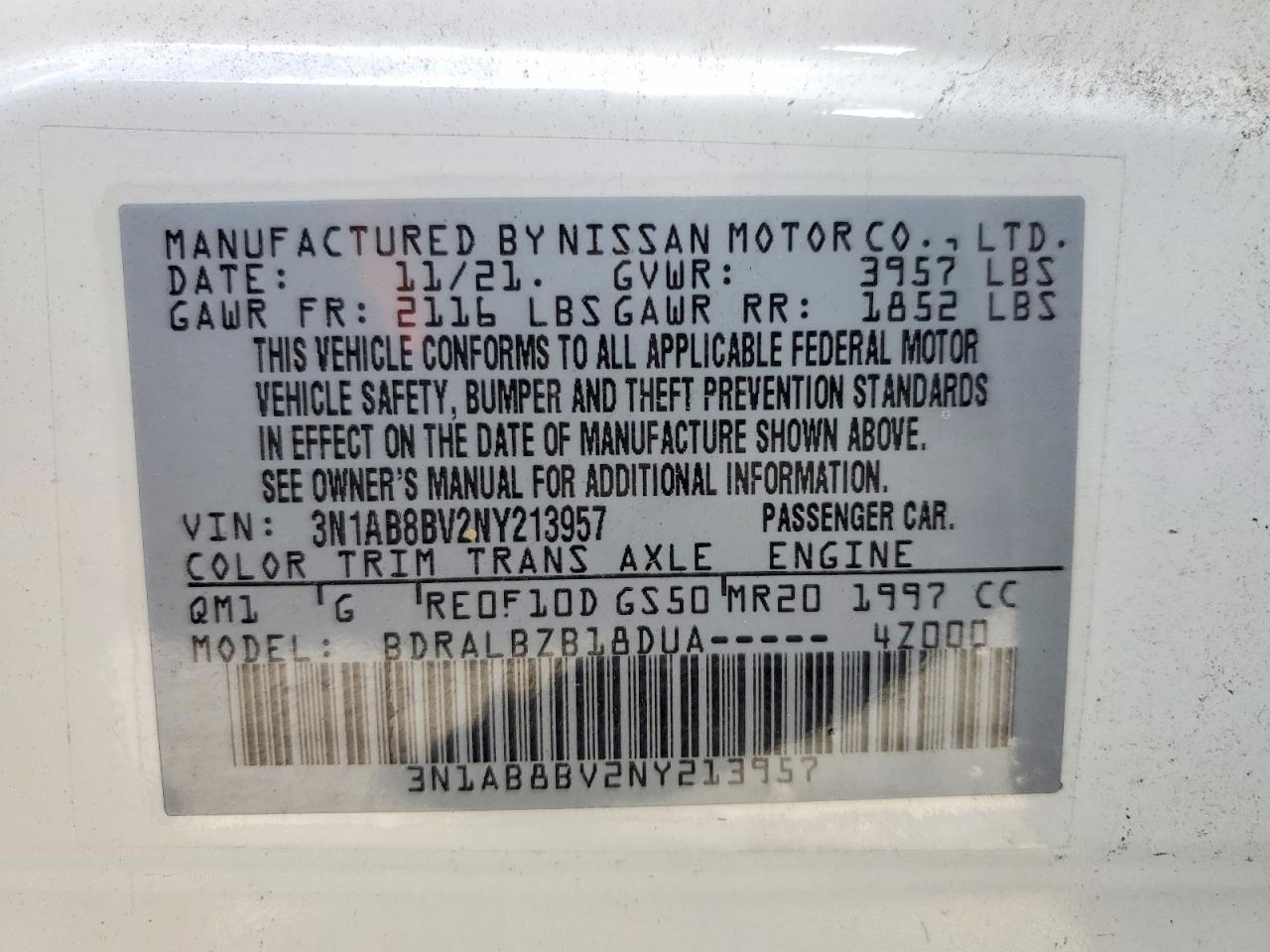 2022 NISSAN SENTRA S photo 12