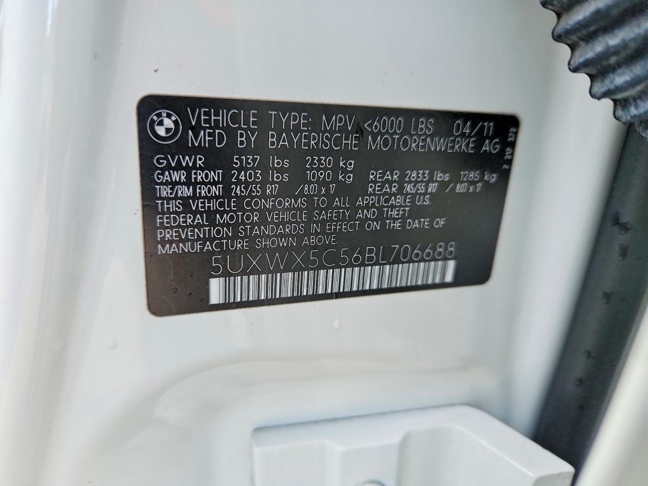 2011 BMW X3 XDRIVE28I photo 14