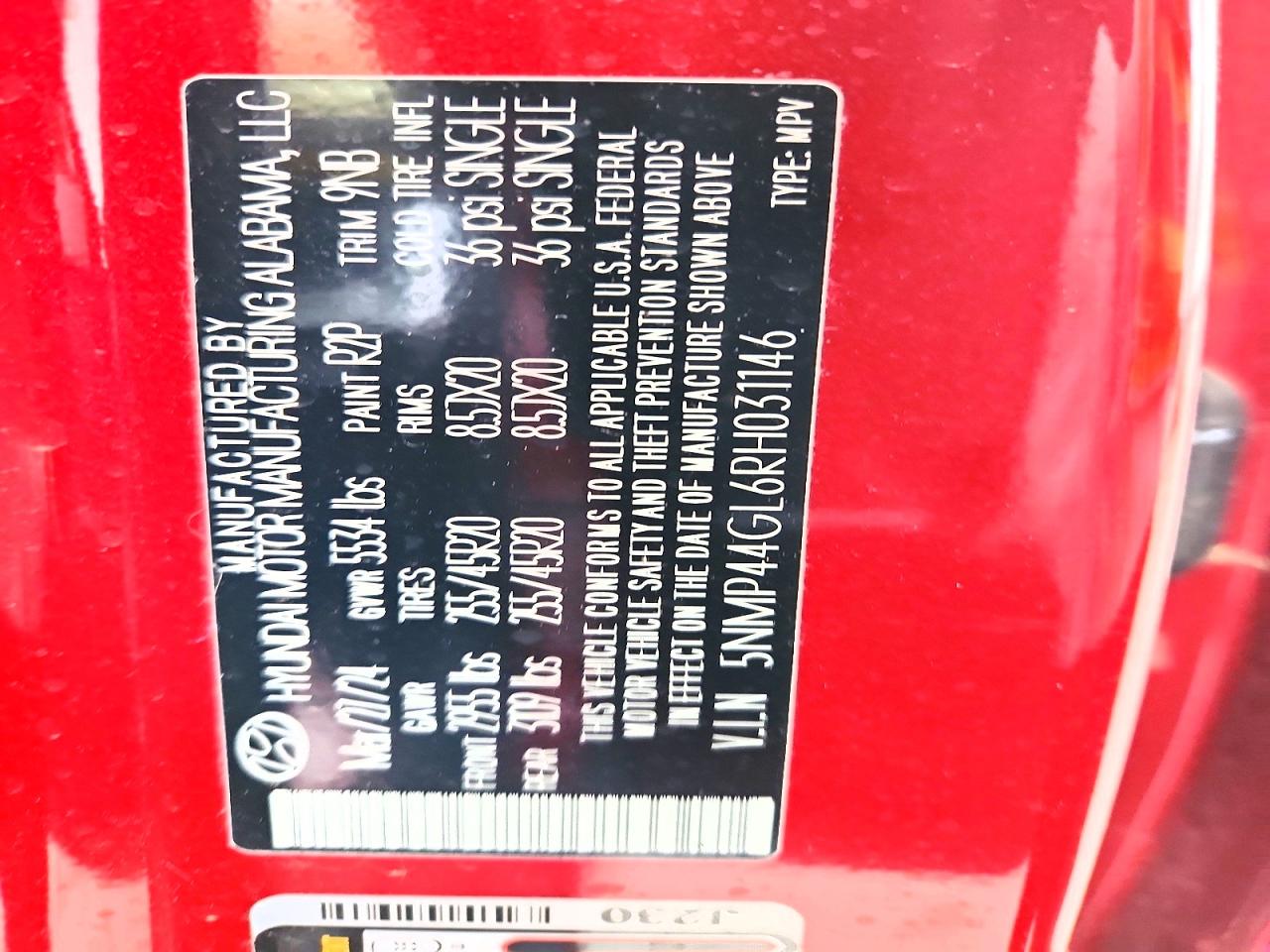2024 HYUNDAI SANTA FE LIMITED photo 12