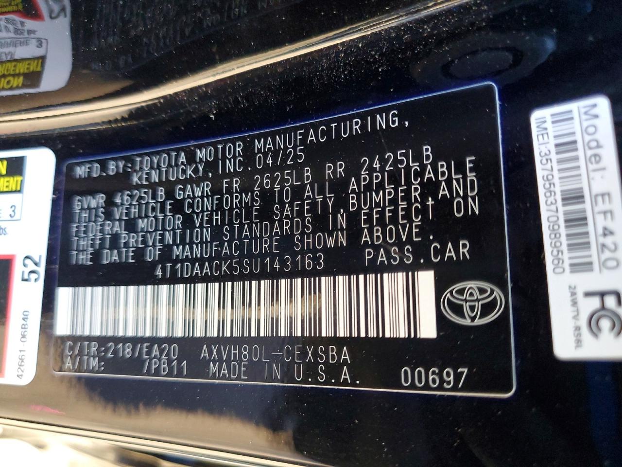 2025 TOYOTA CAMRY XSE photo 25