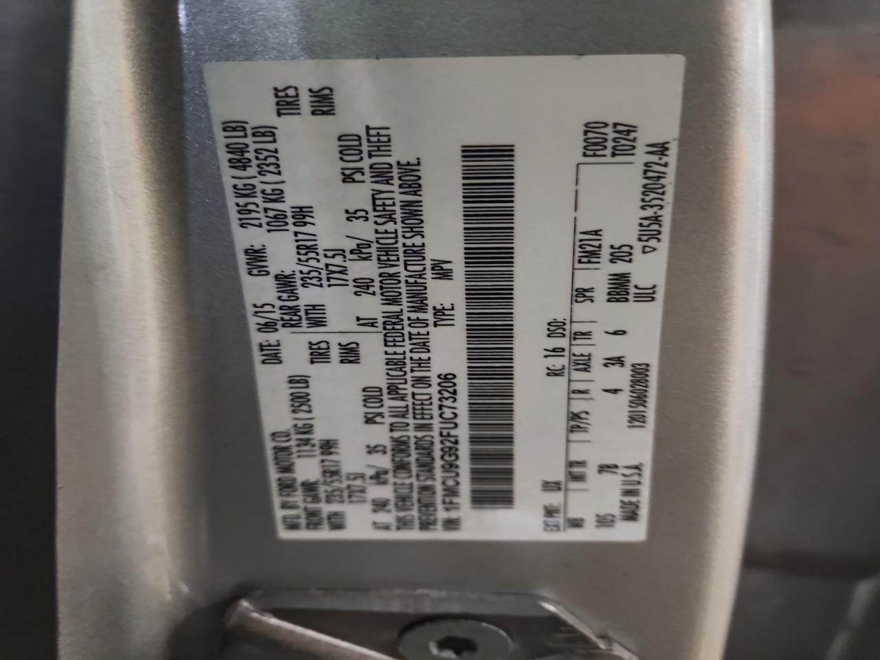 2015 FORD ESCAPE SE photo 27