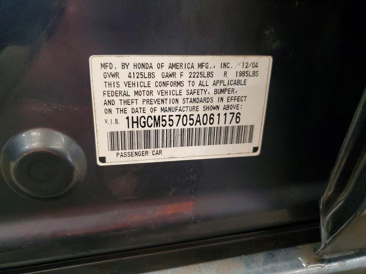 2005 HONDA ACCORD EX photo 23