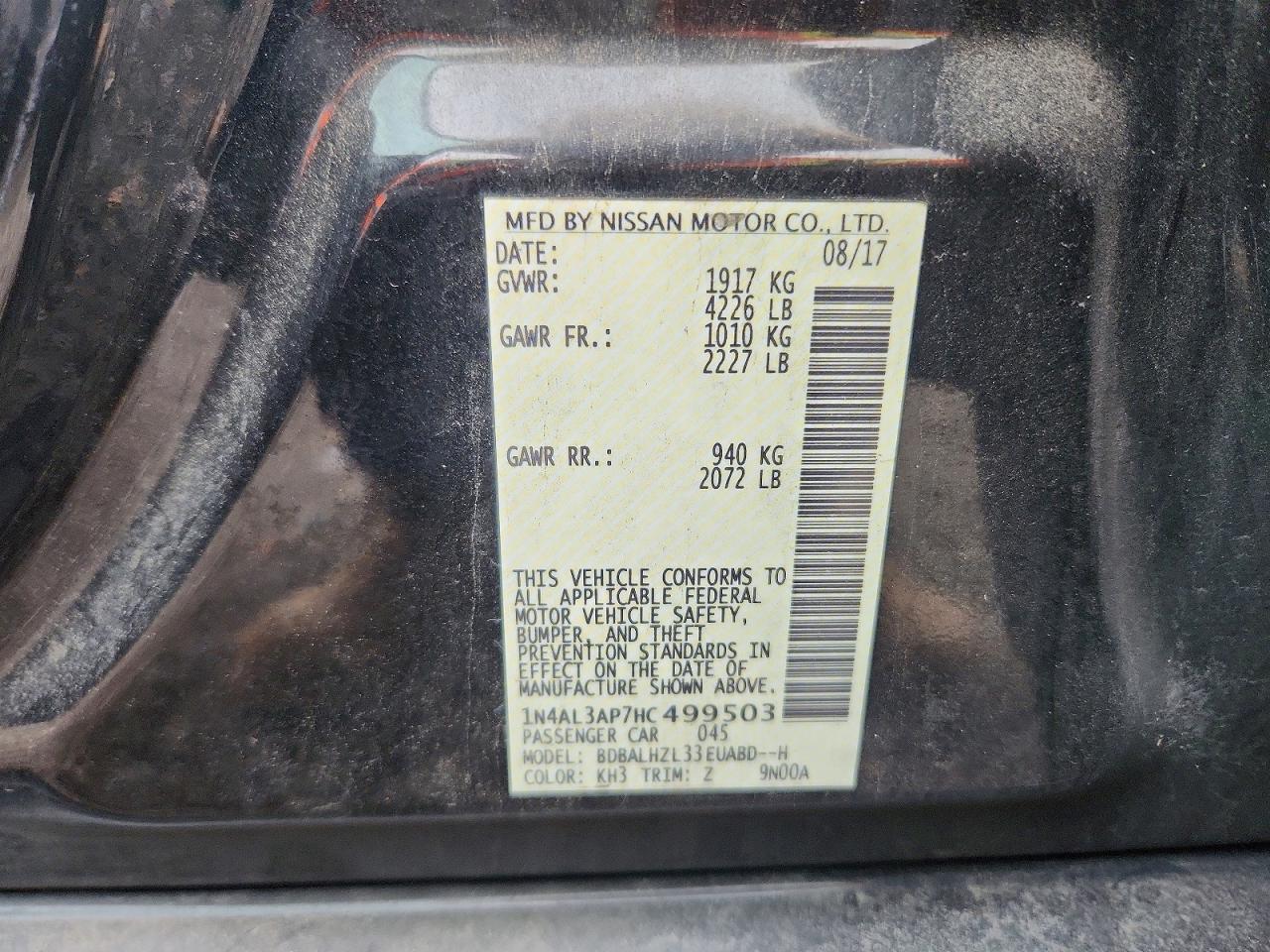 2017 NISSAN ALTIMA 2.5 photo 23