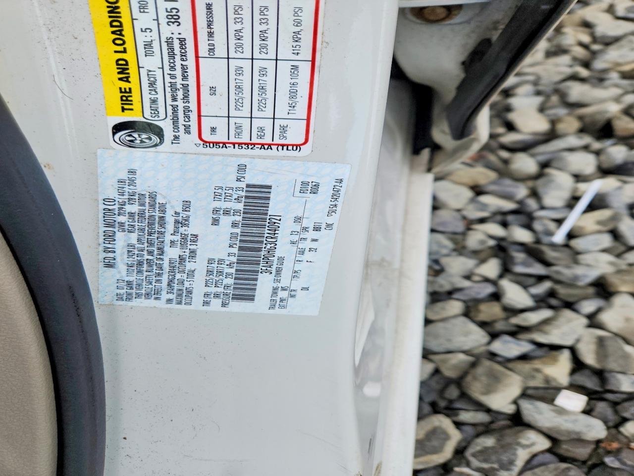 2012 FORD FUSION SE photo 23