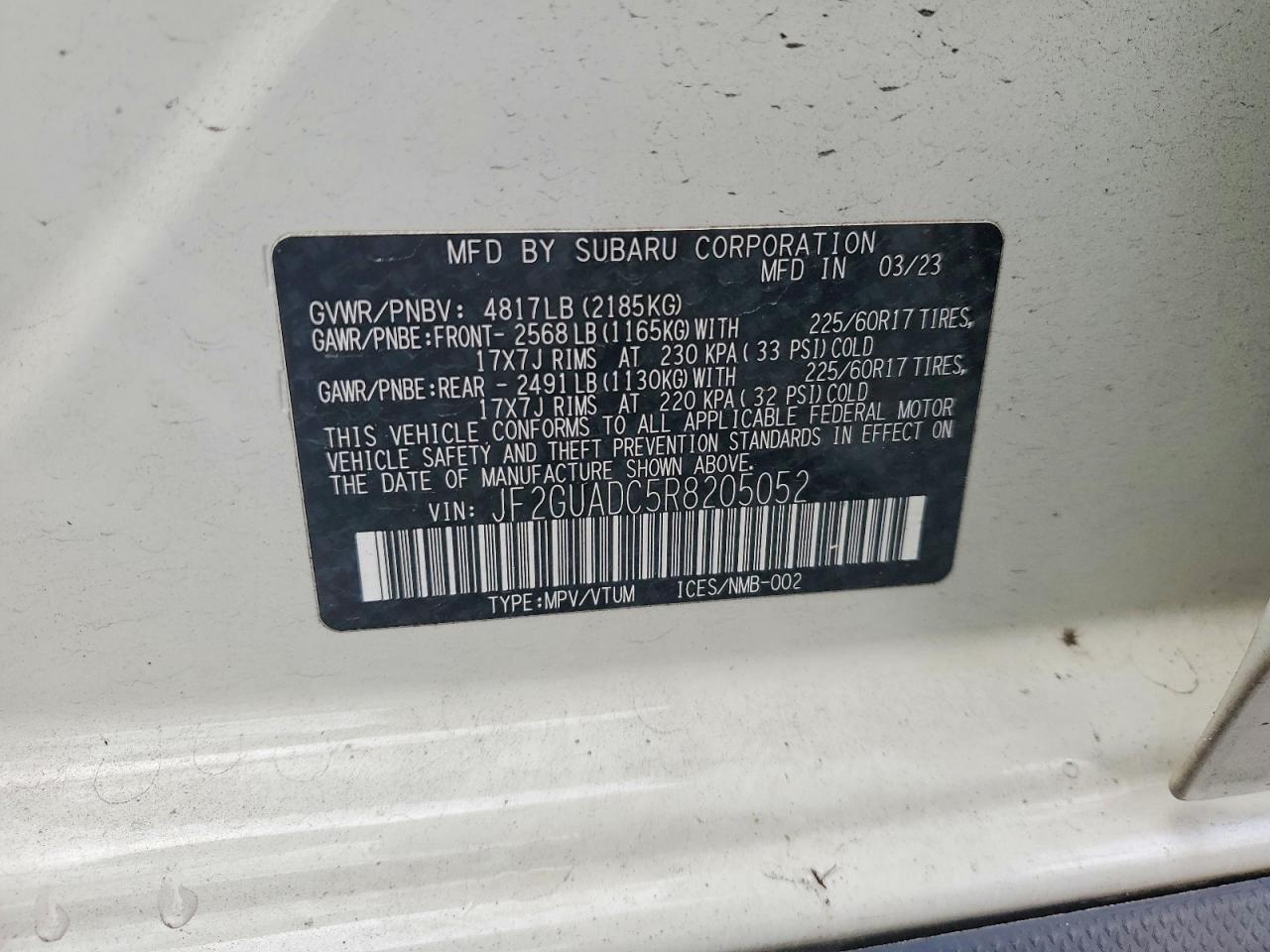 2024 SUBARU CROSSTREK PREMIUM photo 12