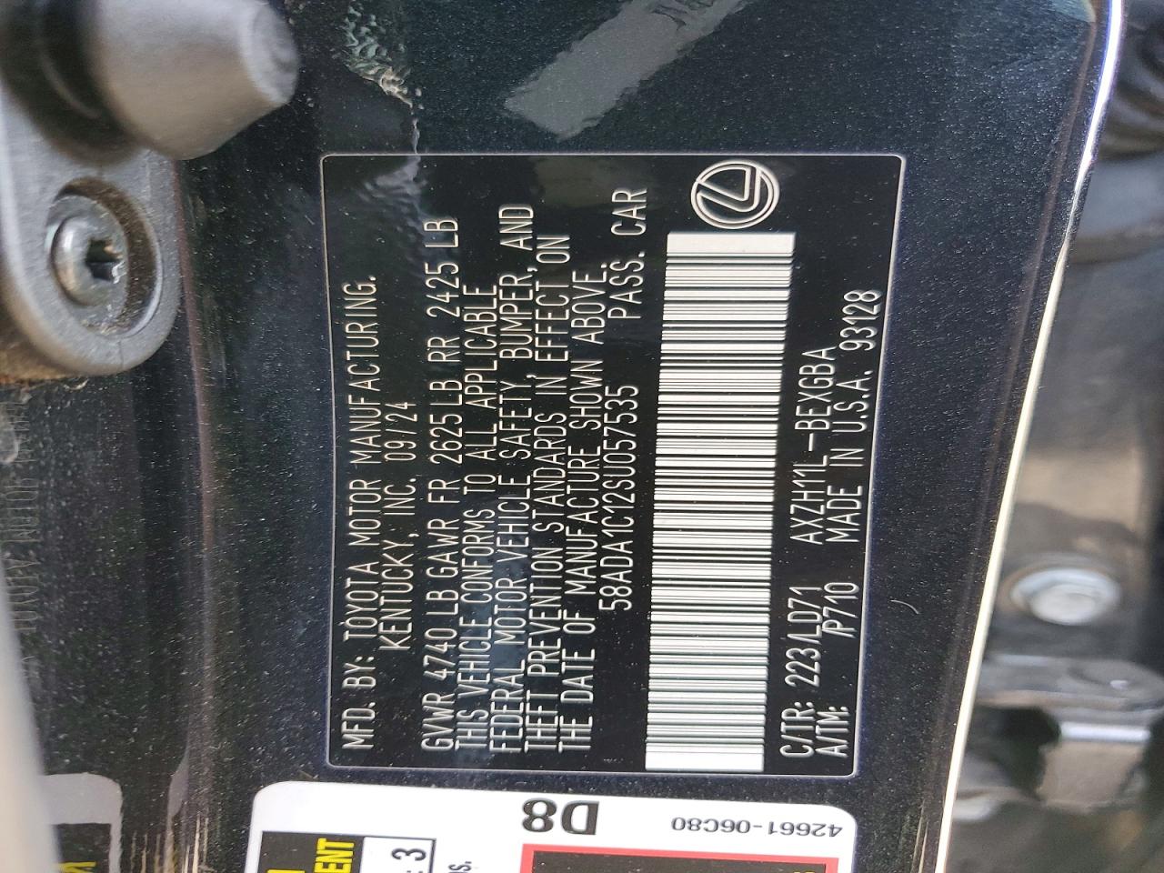 2025 LEXUS ES 300H BASE photo 12