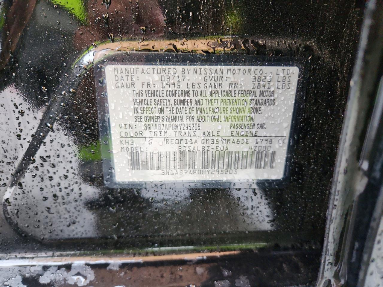 2017 NISSAN SENTRA S photo 34