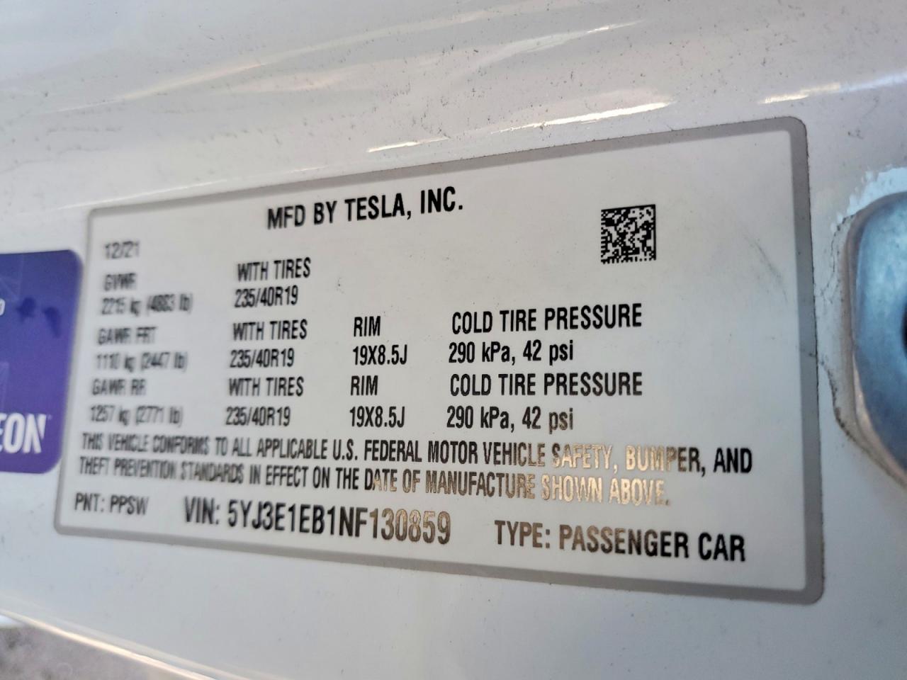 2022 TESLA MODEL 3 photo 37