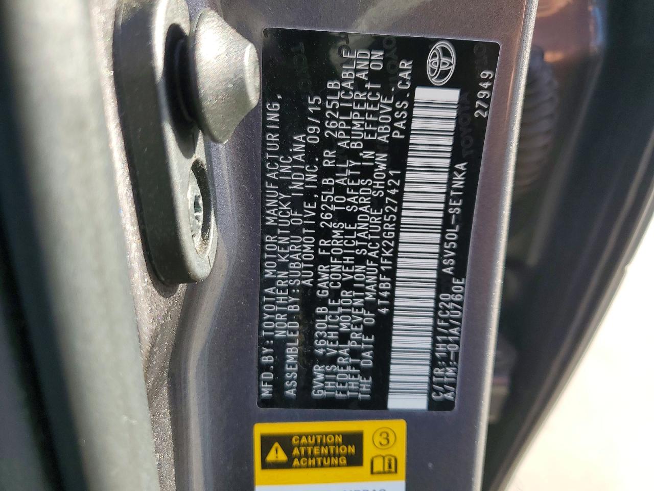 2016 TOYOTA CAMRY LE photo 37
