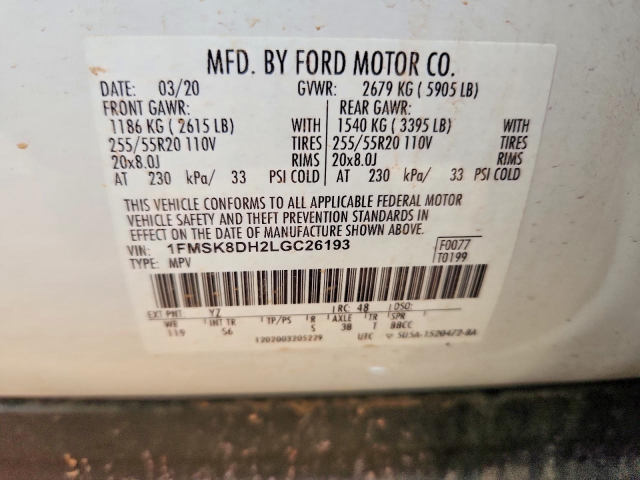 2020 FORD EXPLORER XLT photo 13