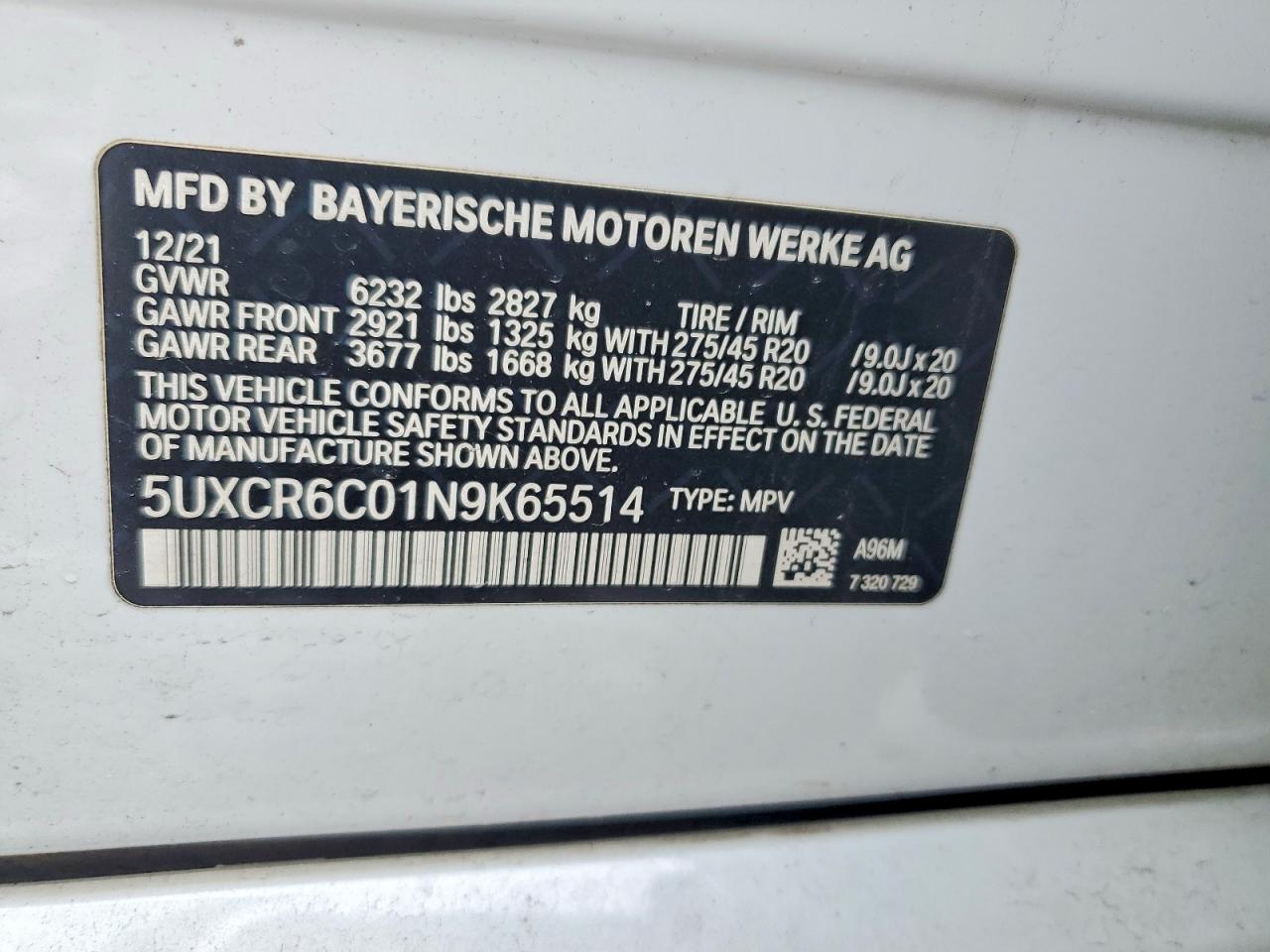 2022 BMW X5 XDRIVE40I photo 25
