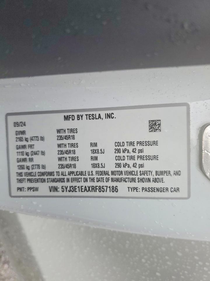 2024 TESLA MODEL 3 photo 13