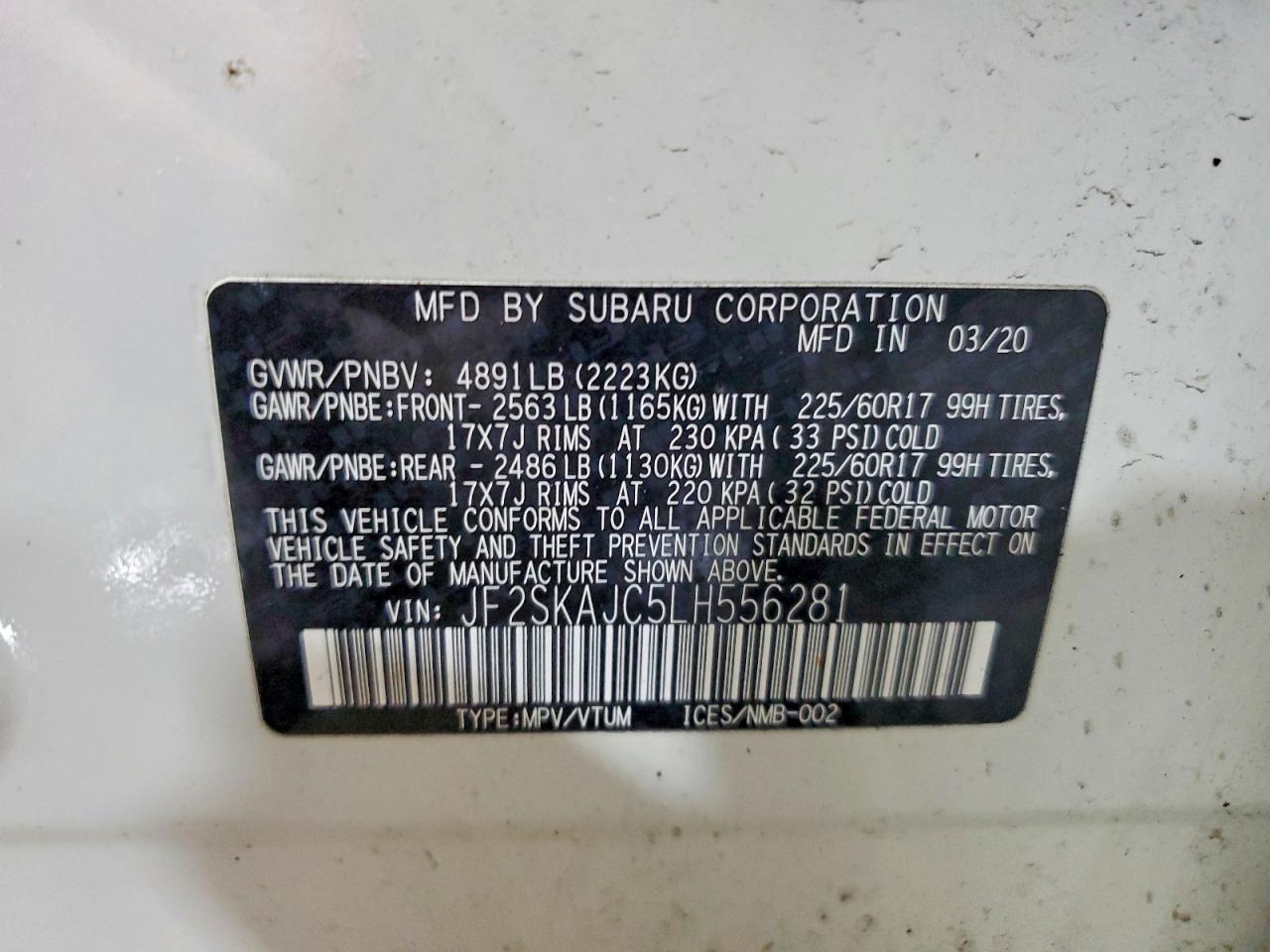 2020 SUBARU FORESTER PREMIUM photo 13