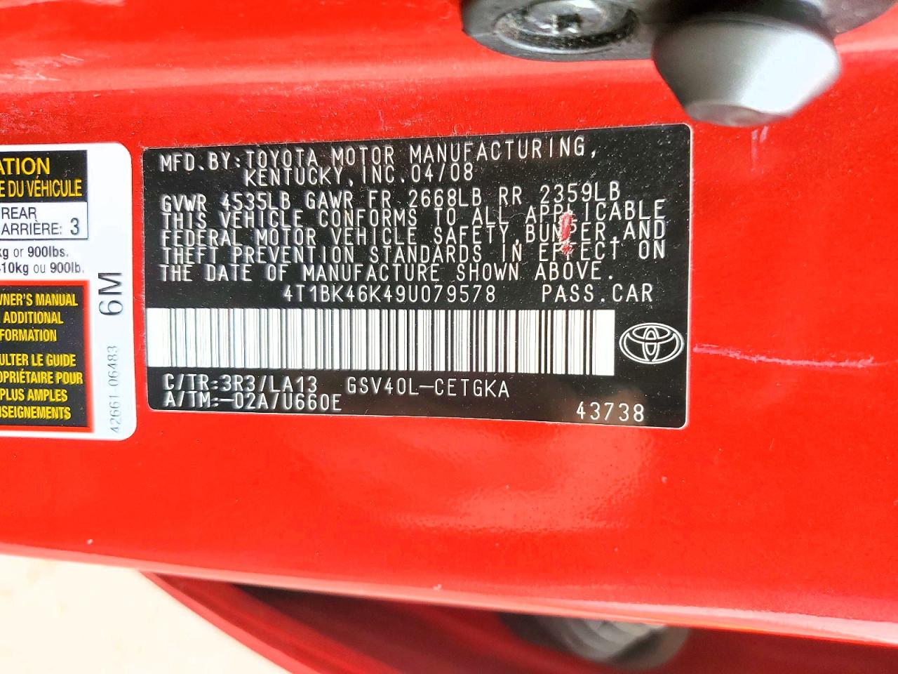 2009 TOYOTA CAMRY XLE V6 photo 23