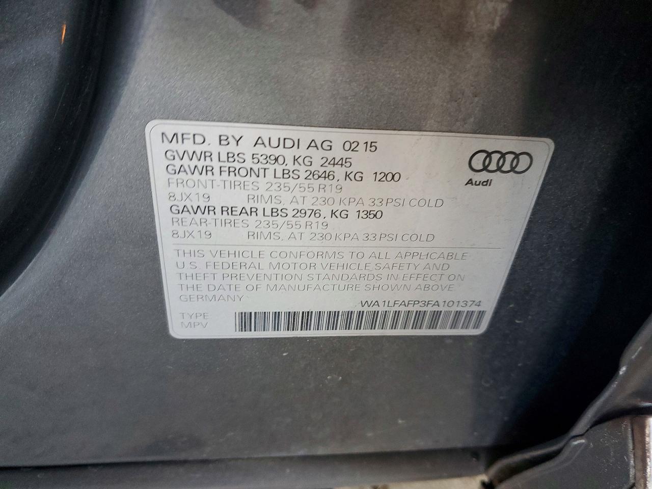 2015 AUDI Q5 PREMIUM PLUS photo 23