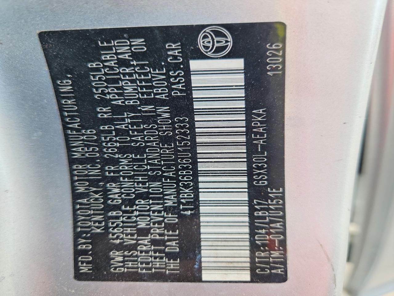 2006 TOYOTA AVALON LIMITED photo 34