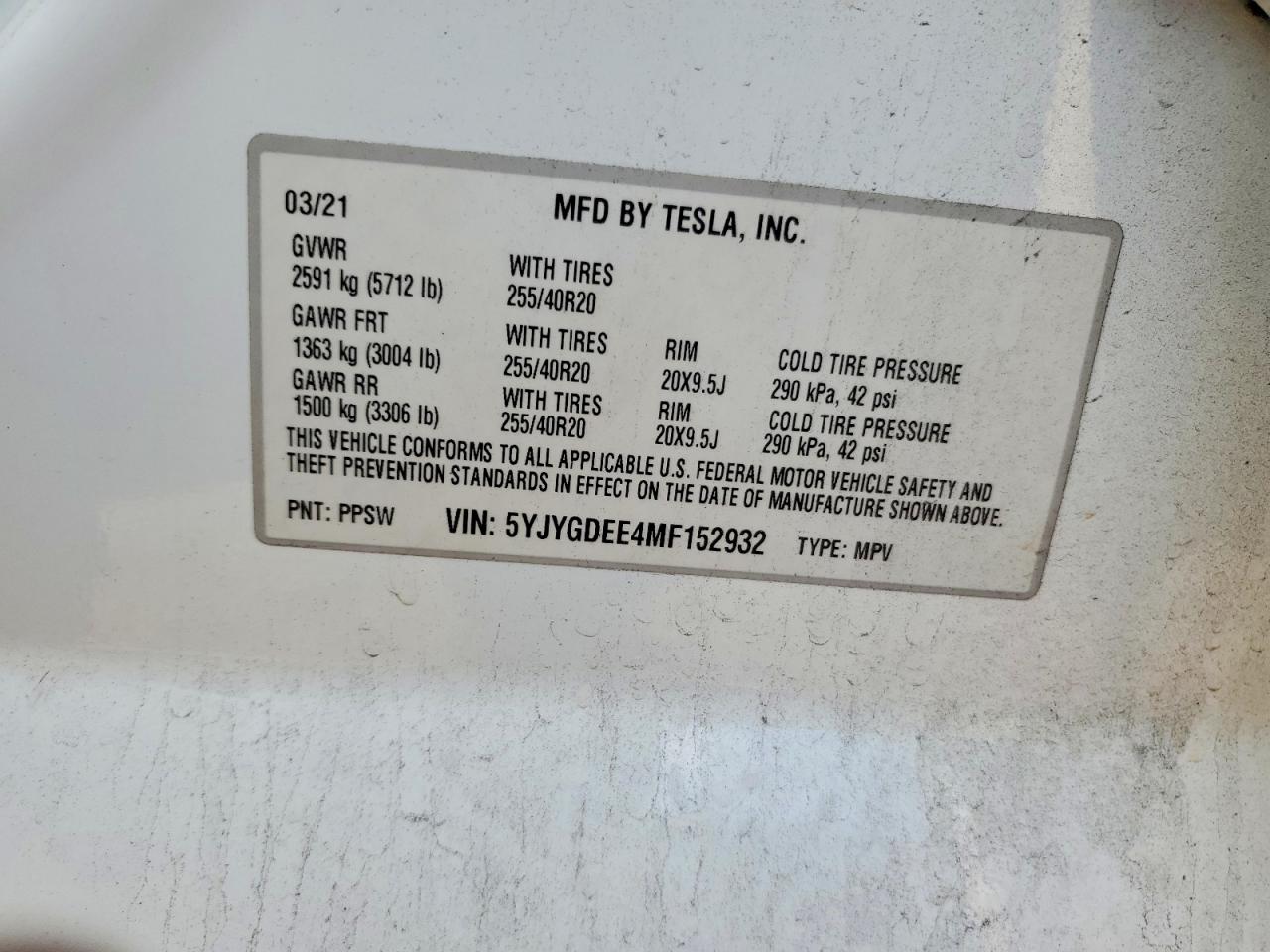 2021 TESLA MODEL Y photo 23
