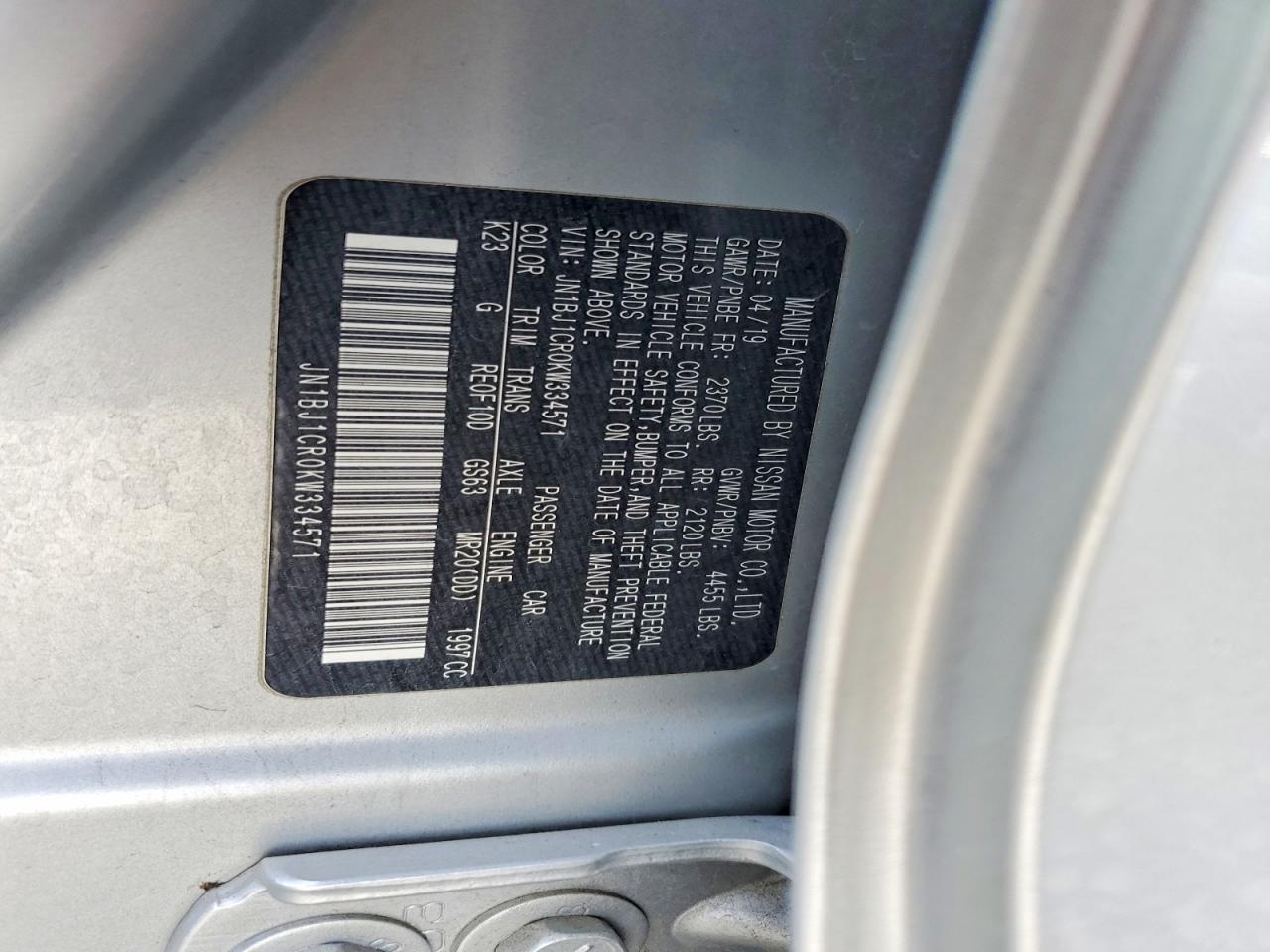 2019 NISSAN ROGUE SPORT S photo 37