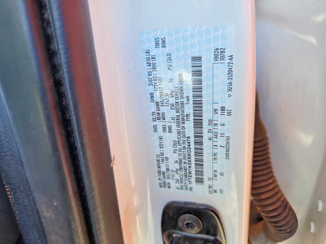 2024 FORD F150 XL photo 12