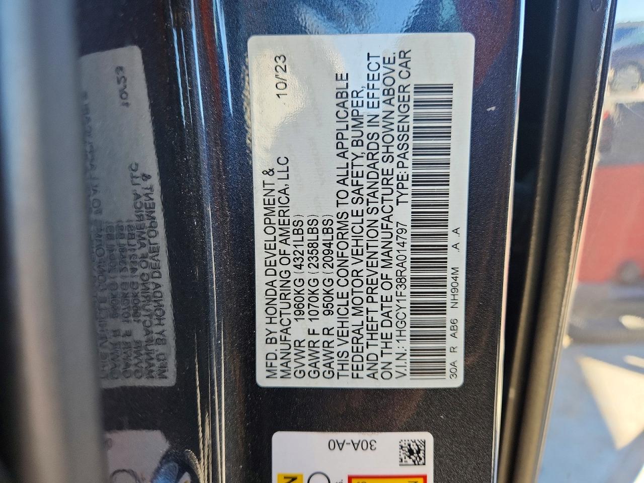 2024 HONDA ACCORD EX photo 25