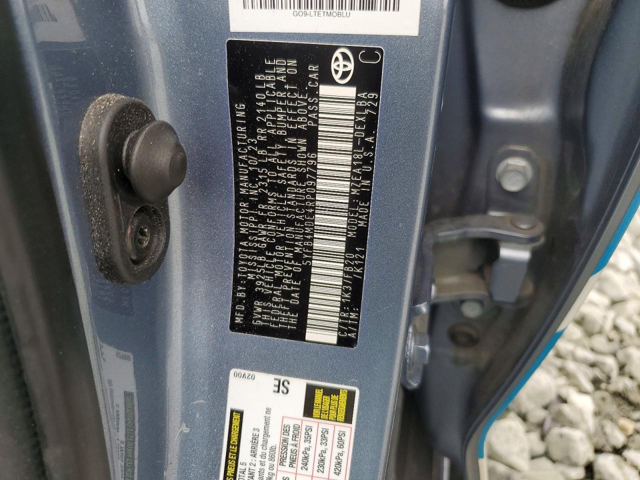 2024 TOYOTA COROLLA LE photo 23