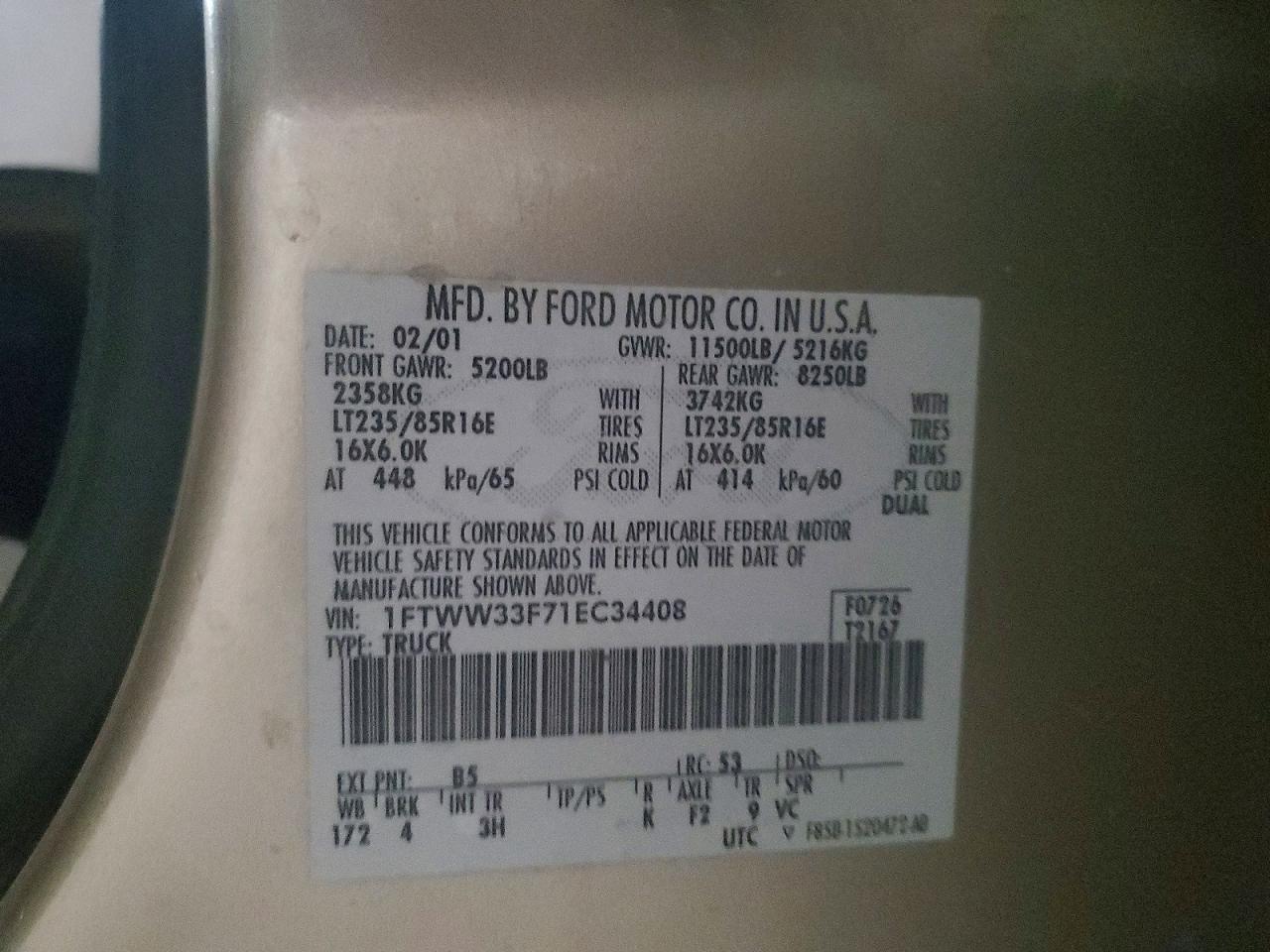 2001 FORD F350 SUPER DUTY photo 12