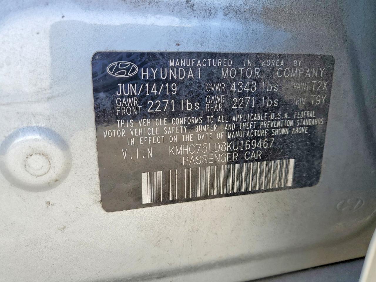 2019 HYUNDAI IONIQ LIMITED photo 13