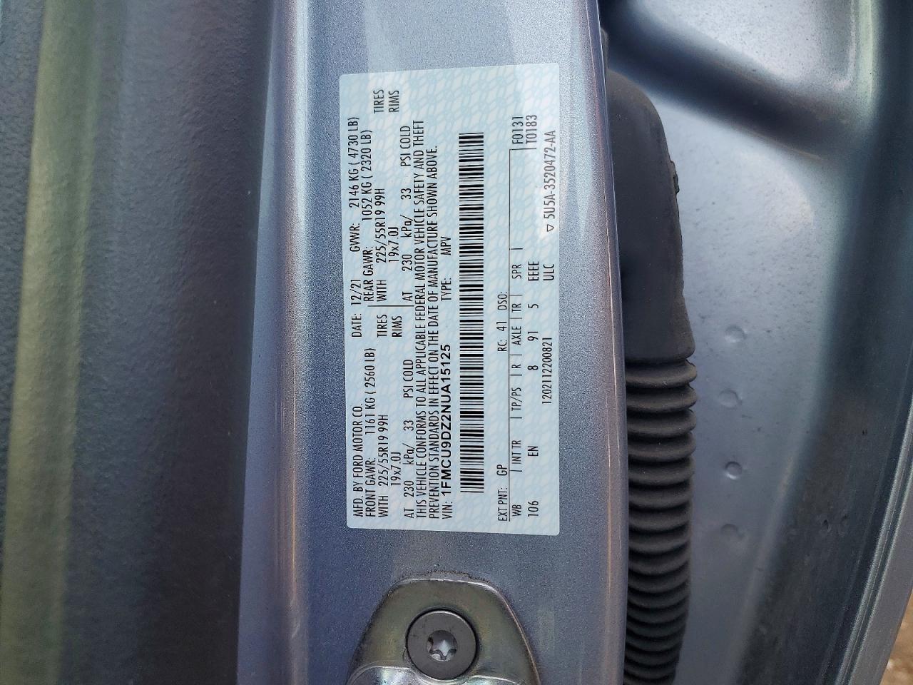 2022 FORD ESCAPE TITANIUM photo 13