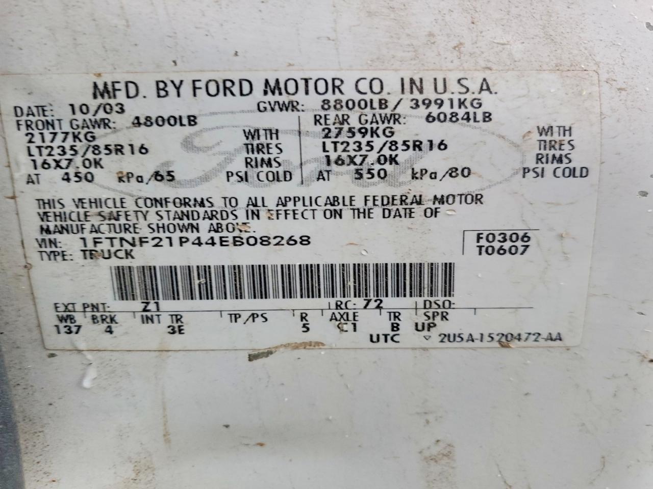 2004 FORD F250 SUPER DUTY photo 12
