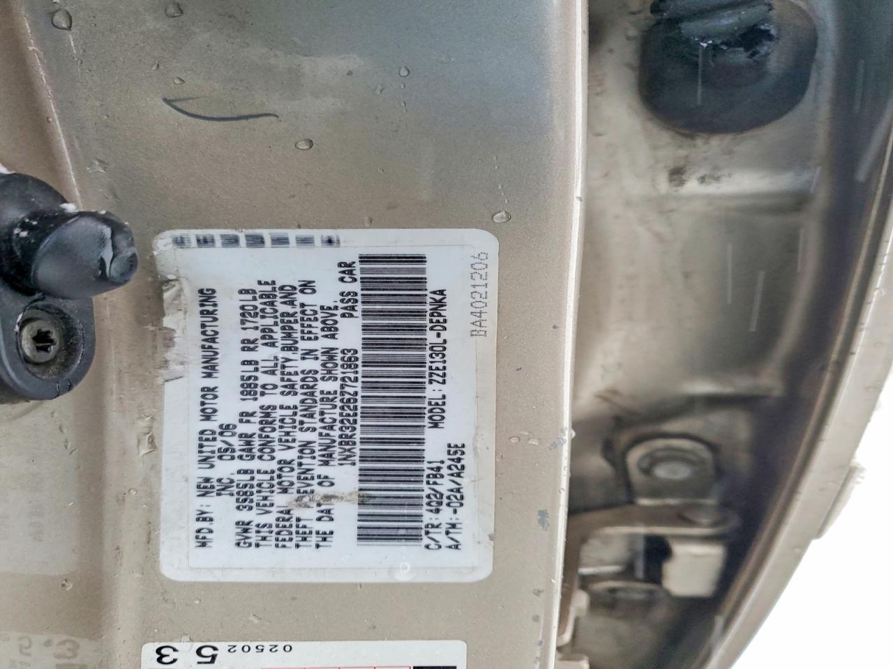 2006 TOYOTA COROLLA LE photo 12