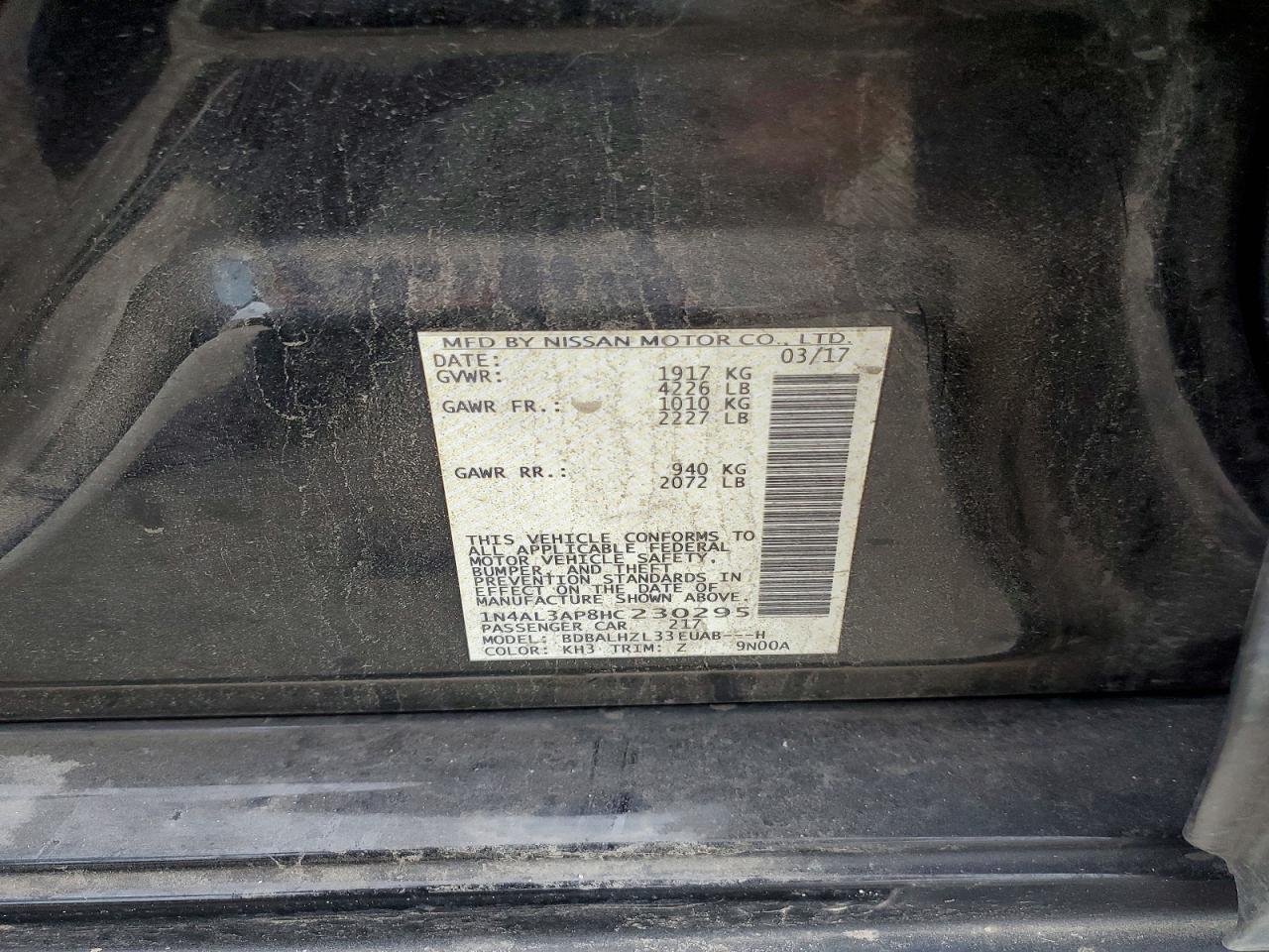 2017 NISSAN ALTIMA 2.5 photo 45