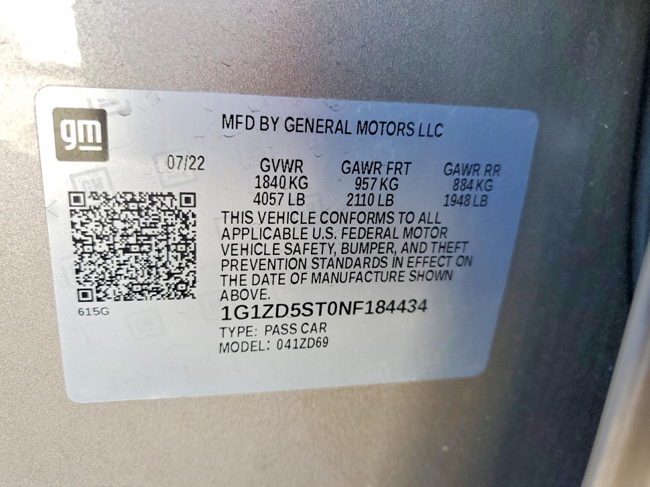 2022 CHEVROLET MALIBU LT photo 23