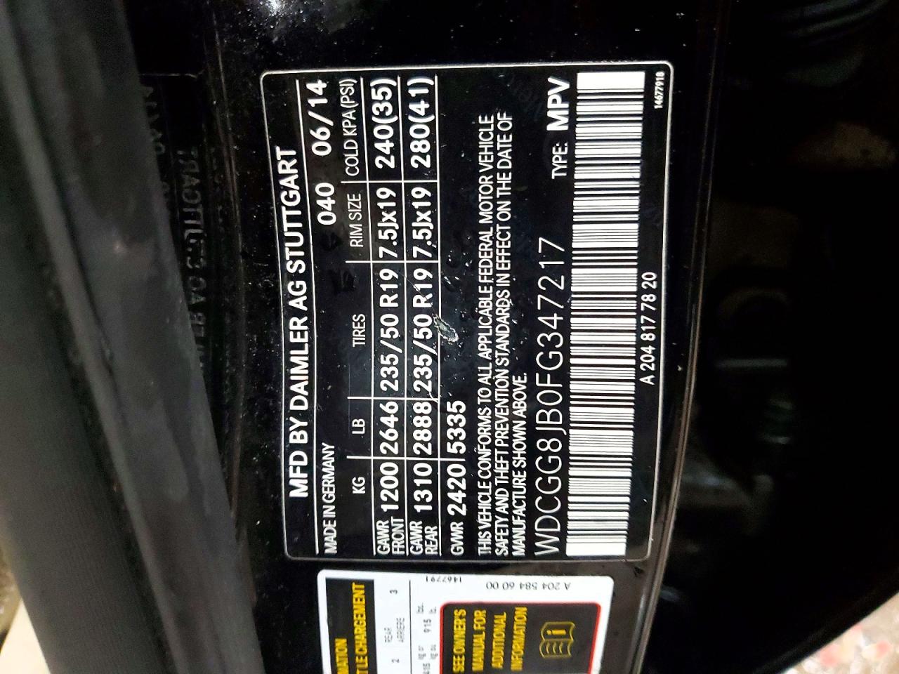 2015 MERCEDES-BENZ GLK 350 4MATIC photo 13