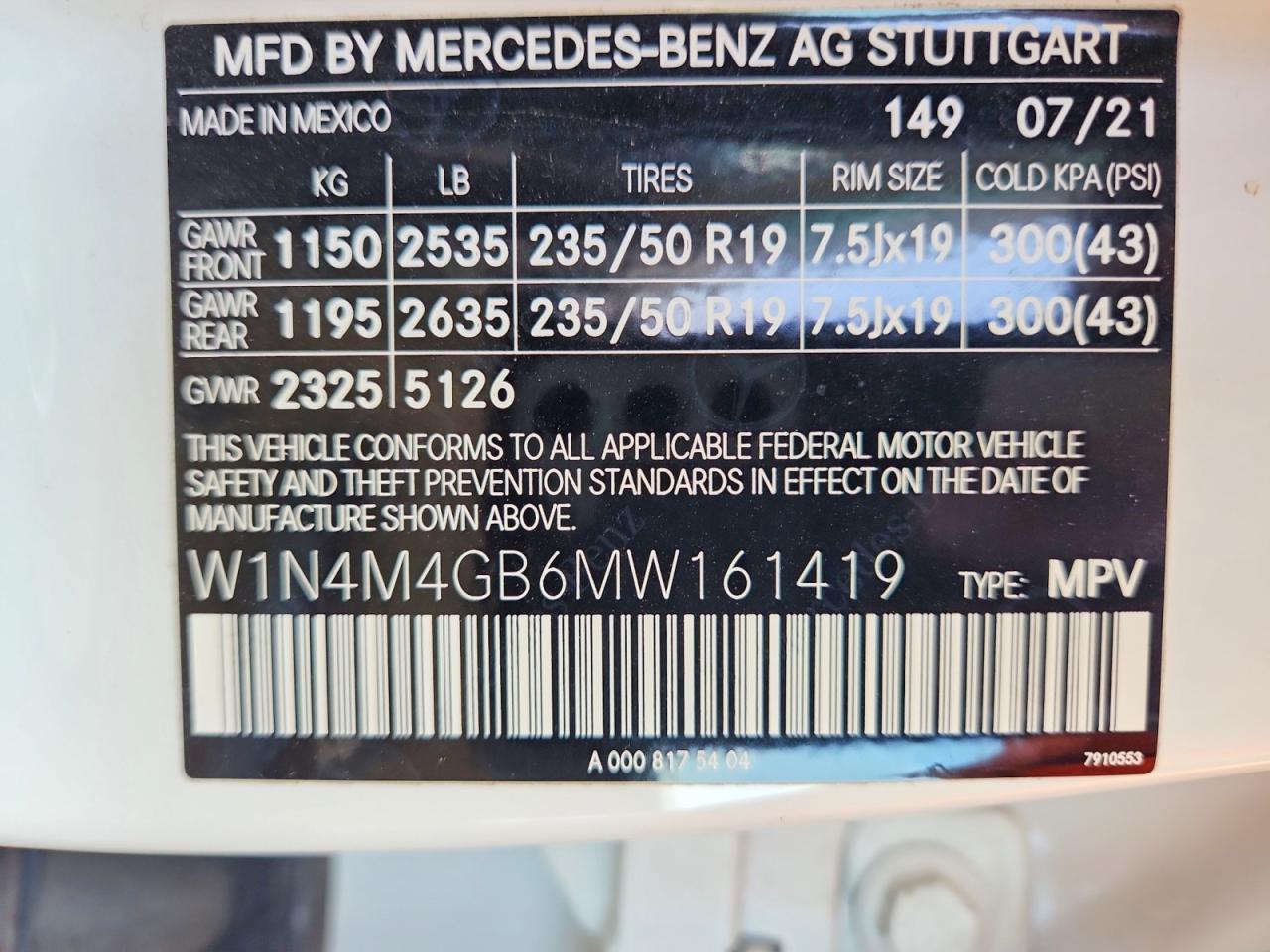 2021 MERCEDES-BENZ GLB 250 photo 27