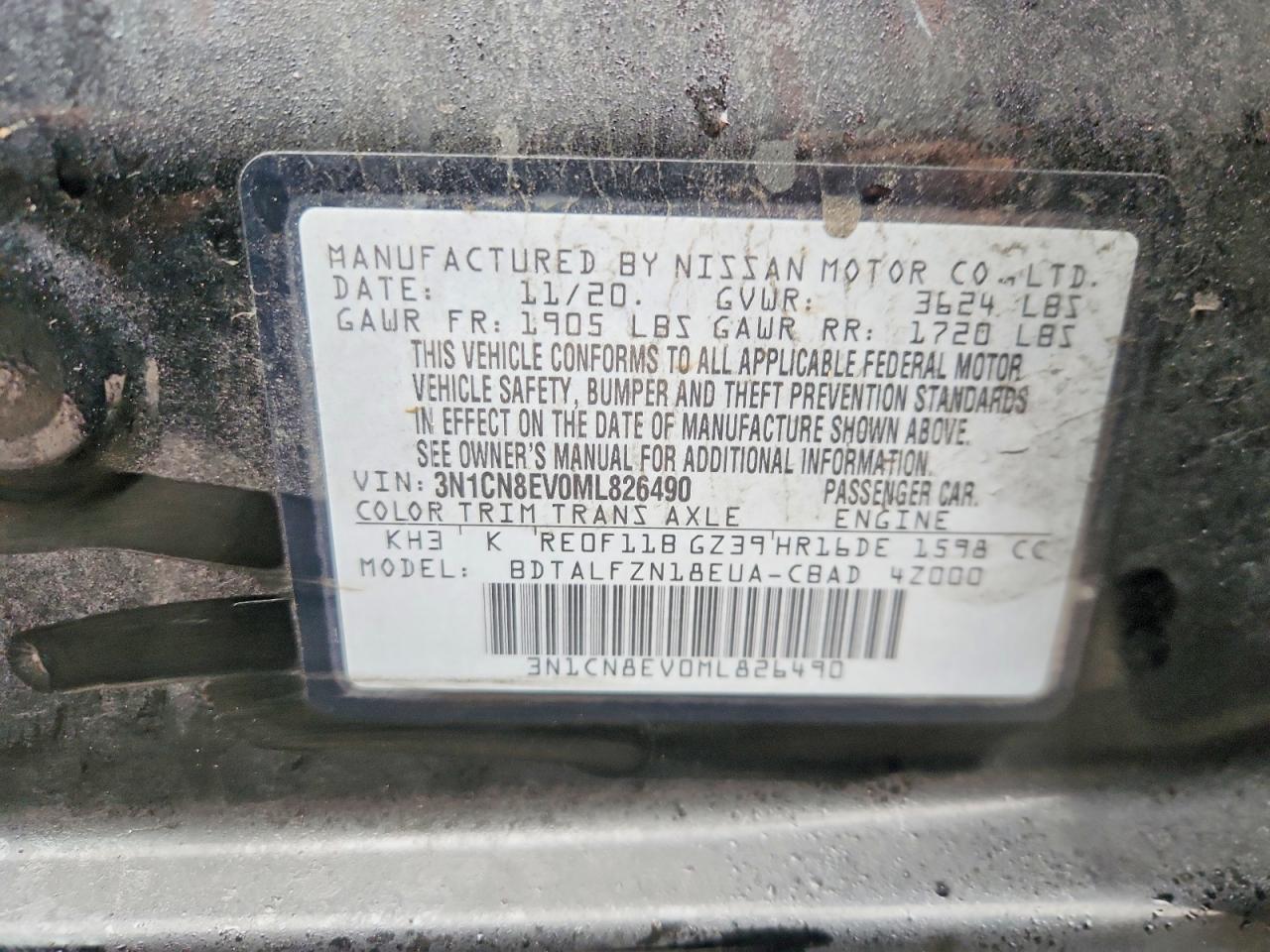 2021 NISSAN VERSA SV photo 12