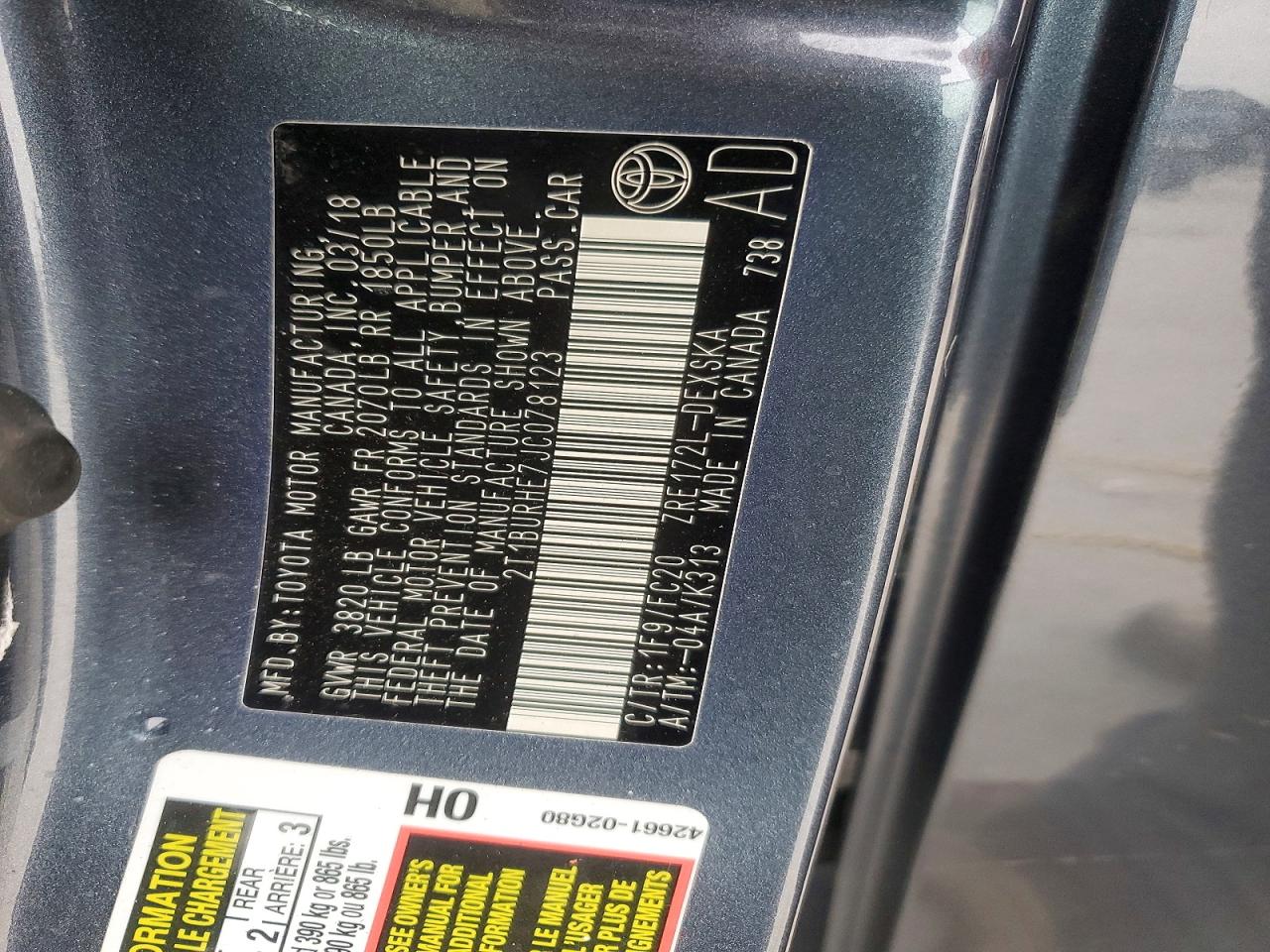 2018 TOYOTA COROLLA SE photo 23
