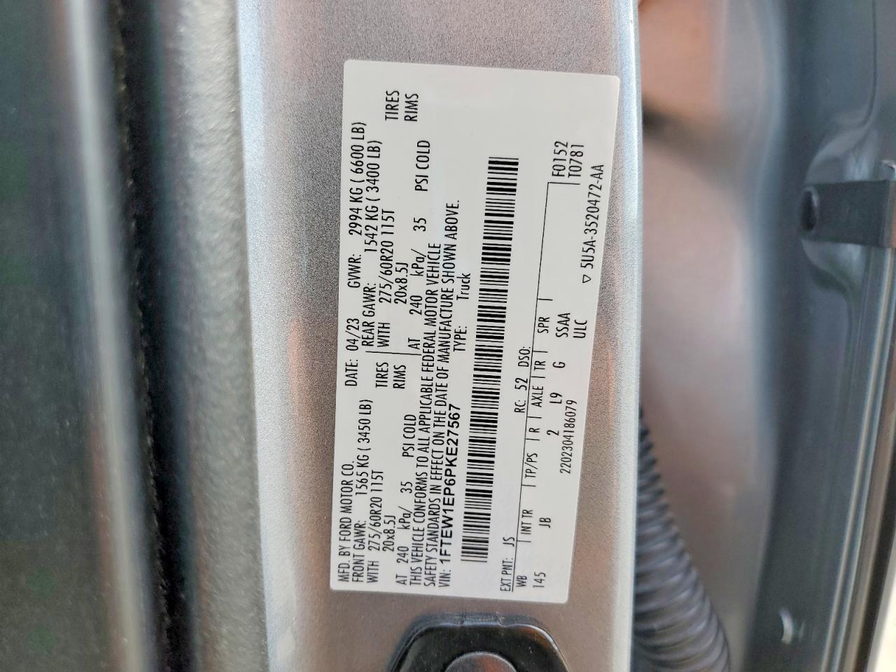 2023 FORD F150 SUPERCREW photo 23