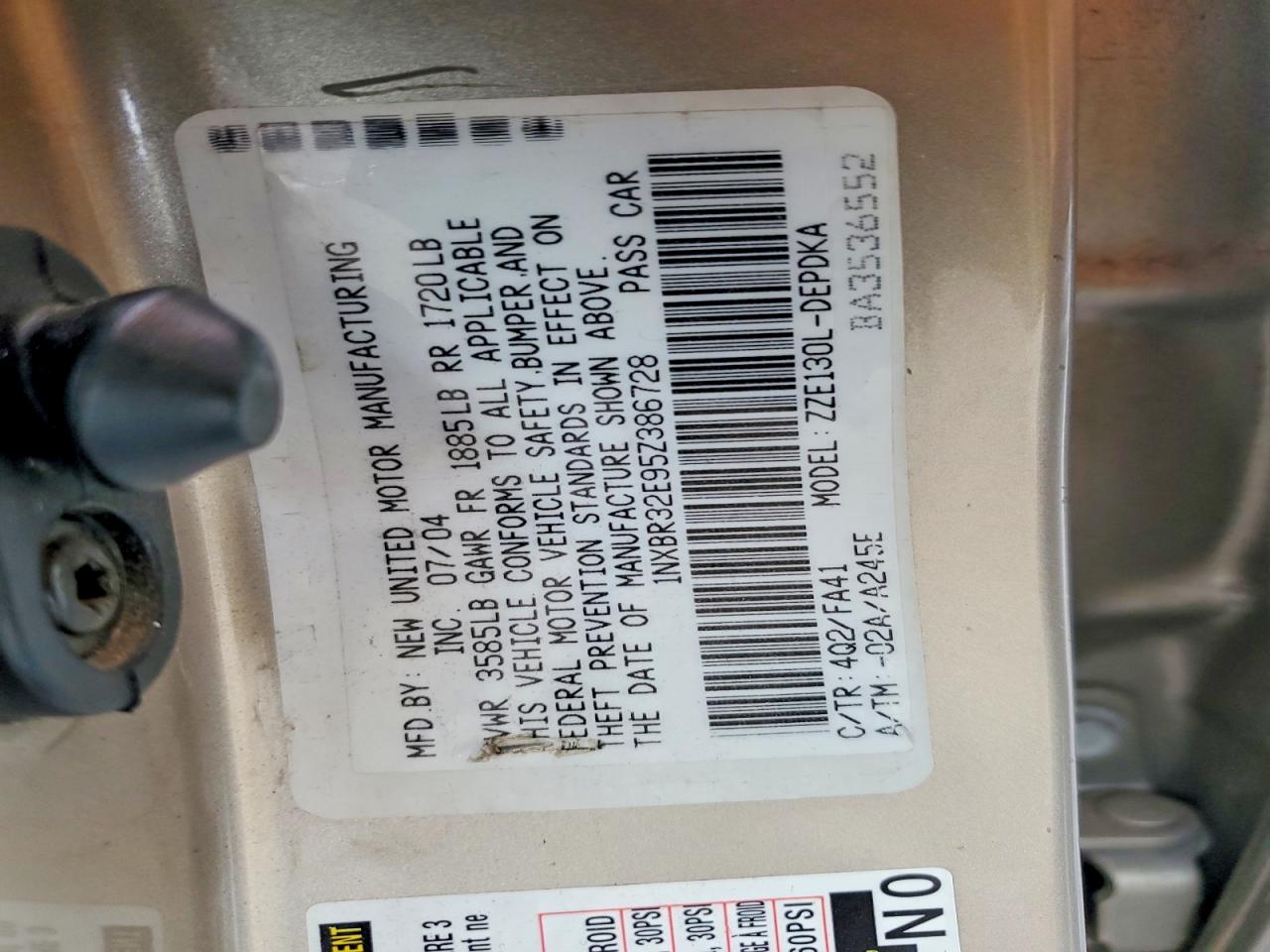 2005 TOYOTA COROLLA CE photo 23