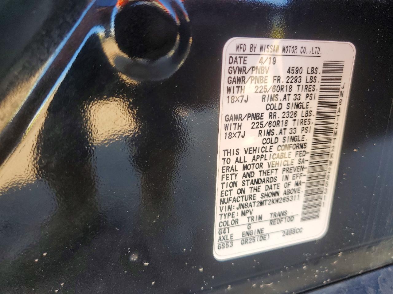 2019 NISSAN ROGUE photo 34