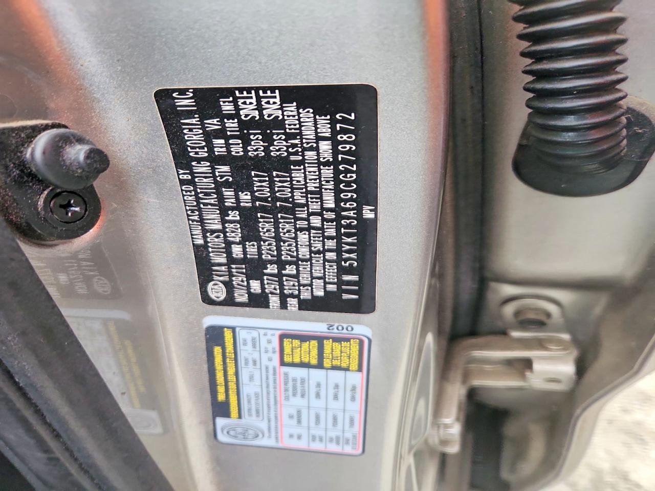 2012 KIA SORENTO BASE photo 13