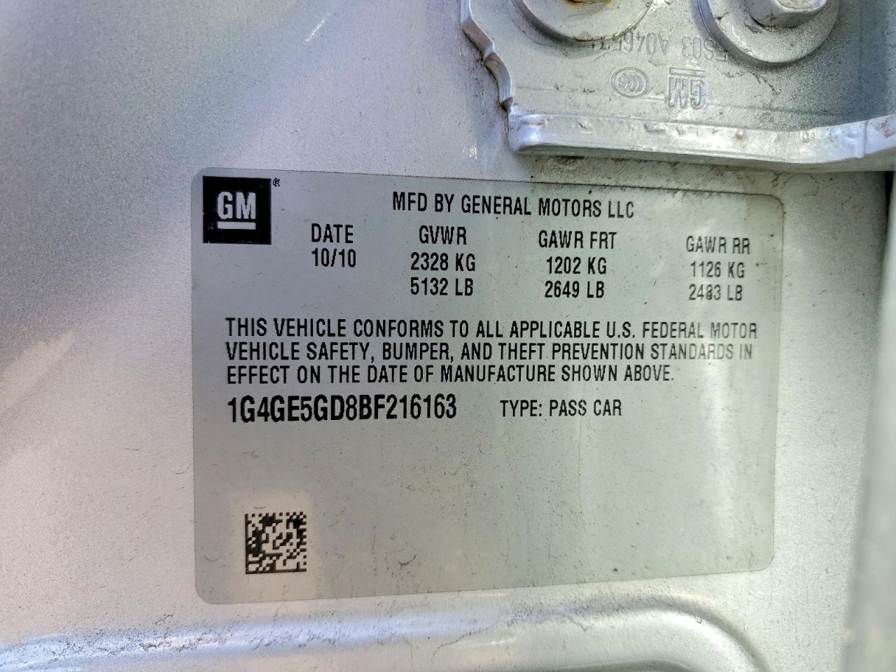 2011 BUICK LACROSSE CXS photo 34