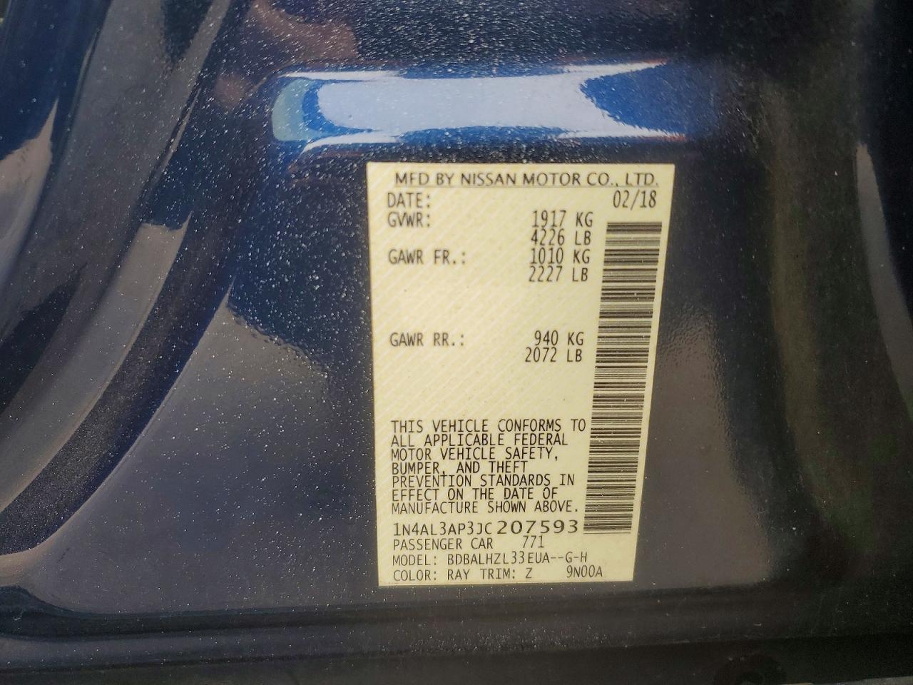 2018 NISSAN ALTIMA 2.5 photo 37