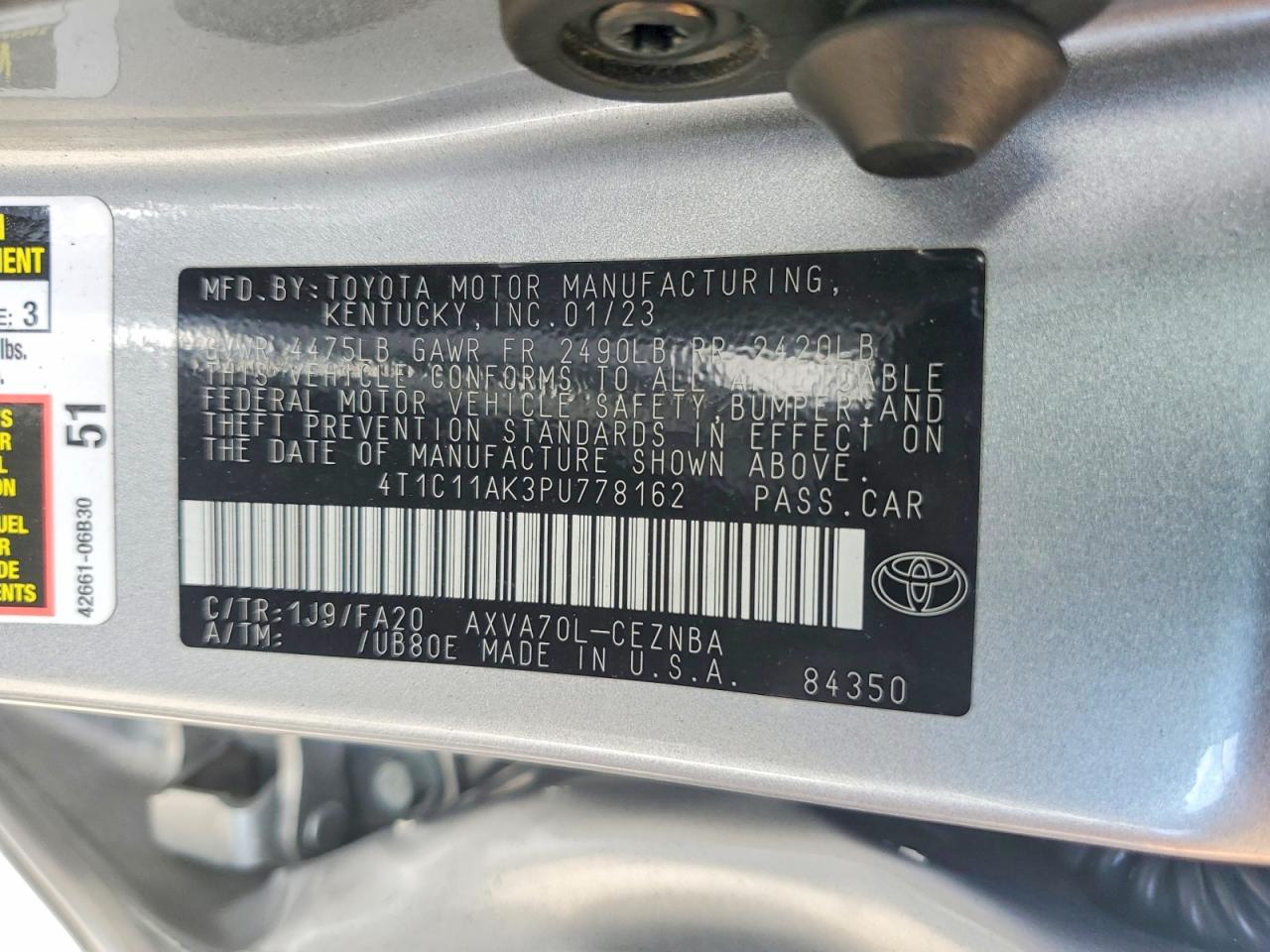 2023 TOYOTA CAMRY LE photo 23