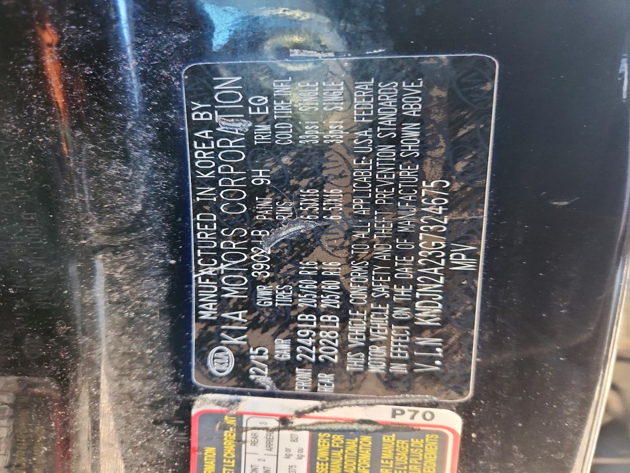 2016 KIA SOUL BASE photo 23