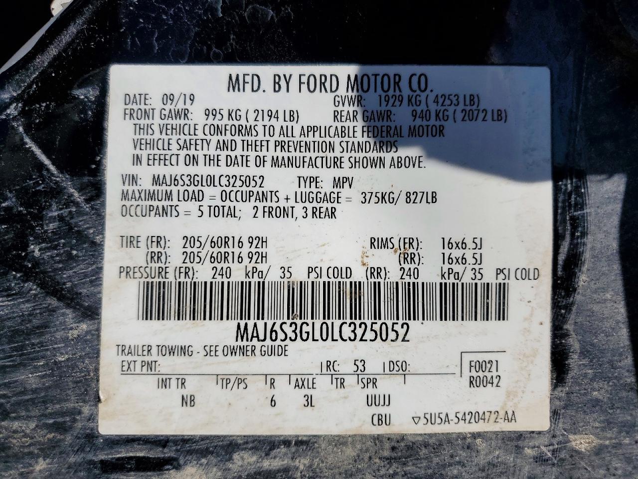 2020 FORD ECOSPORT SE photo 25