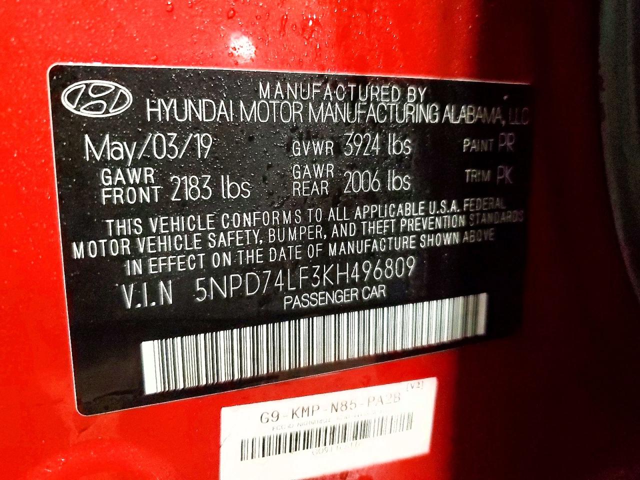 2019 HYUNDAI ELANTRA SE photo 13