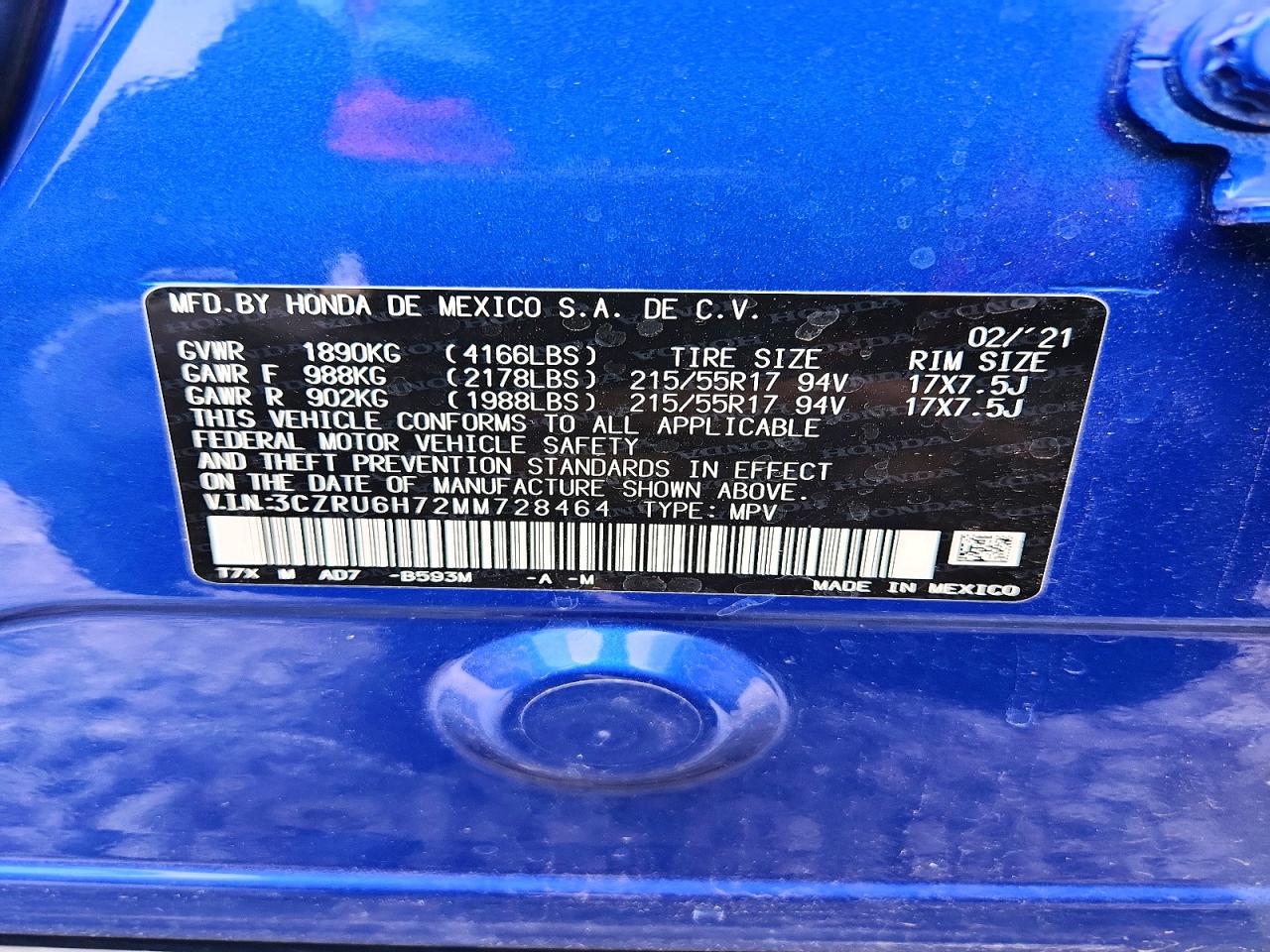 2021 HONDA HR-V EXL photo 14