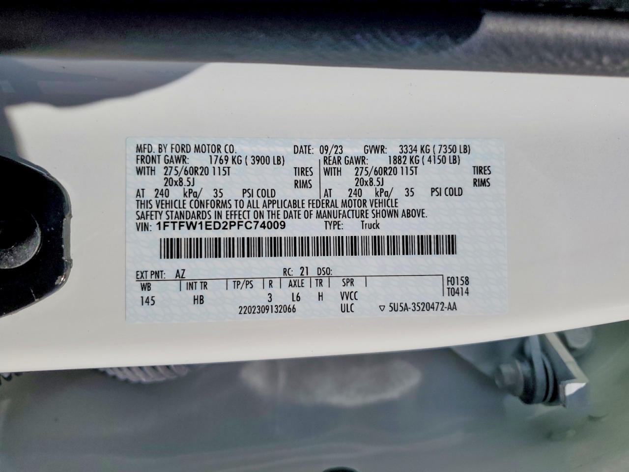 2023 FORD F150 SUPERCREW photo 23
