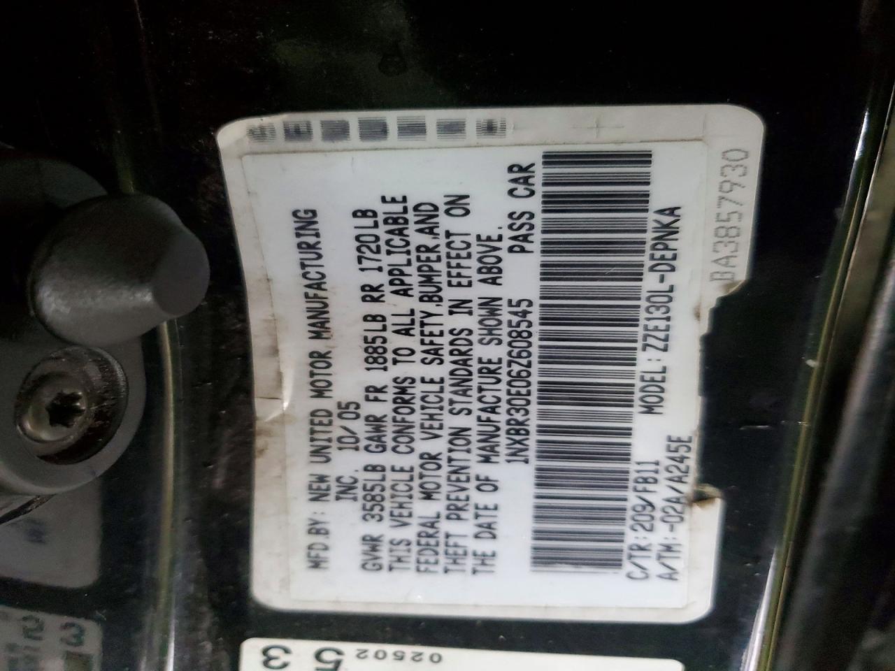 2006 TOYOTA COROLLA CE photo 23